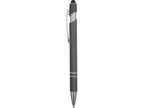 Изображение Ручка-стилус металлическая шариковая Sway soft-touch серая