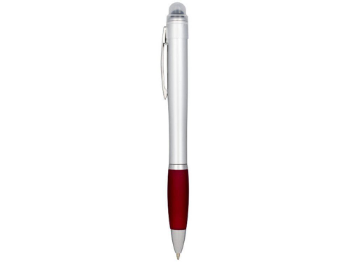 Изображение Ручка пластиковая шариковая Nash бело-красная, чернила черные