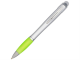 Изображение Ручка пластиковая шариковая Nash серебристо-зеленая, чернила черные