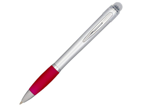 Изображение Ручка пластиковая шариковая Nash белая-розовая, чернила черные