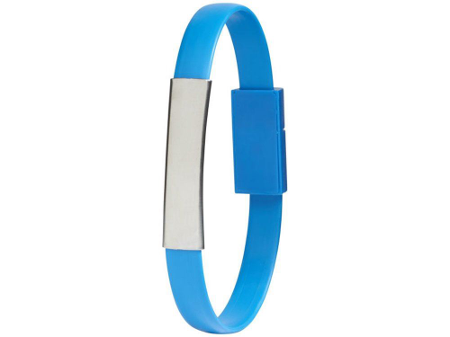 Изображение Кабель для зарядки Bracelet 2 в 1 светло-синий