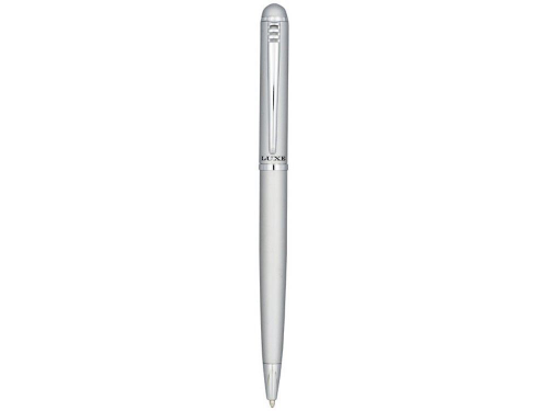 Изображение Ручка металлическая шариковая серебристая, чернила черные