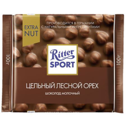 Шоколад Ритер спорт Цельный лесной орех