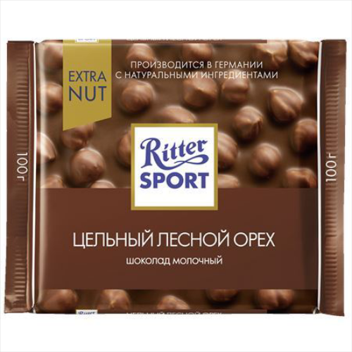 Изображение Шоколад Ритер спорт Цельный лесной орех