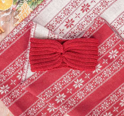 Изображение Подарочный набор: теплый шарф и повязка с конвертом "Тепла и уюта в новом году!"
