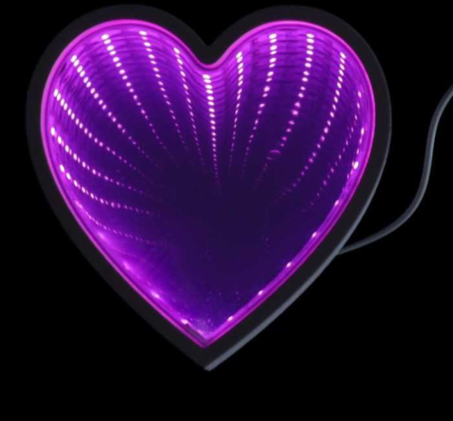 Изображение Ночник светильник Сердце с эффектом бесконечности