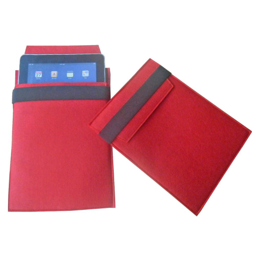 Изображение Чехол для iPad из войлока, красный с черным