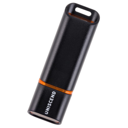 Флешка Uniscend Slalom, черная с оранжевым, USB 3.0, 16 Гб