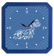 Изображение Часы настенные Квадро, синие