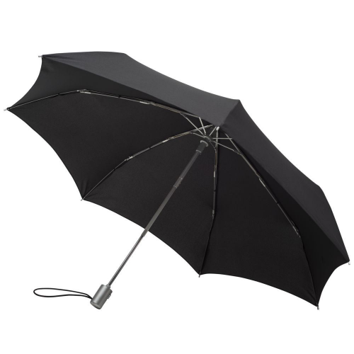 Изображение Складной зонт Alu Drop, 3 сложения, 7 спиц, автомат, черный