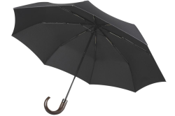 Складной зонт Wood Classic, черный, без чехла