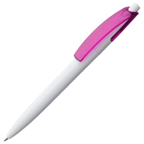 Изображение Ручка шариковая Bento, белая с розовым