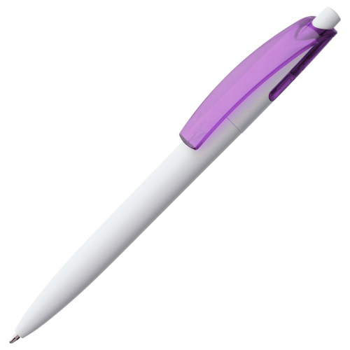 Изображение Ручка шариковая Bento, белая с фиолетовым