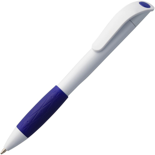 Изображение Ручка шариковая Grip, белая с синим