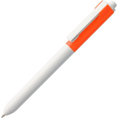 Изображение Ручка шариковая Hint Special, белая с оранжевым