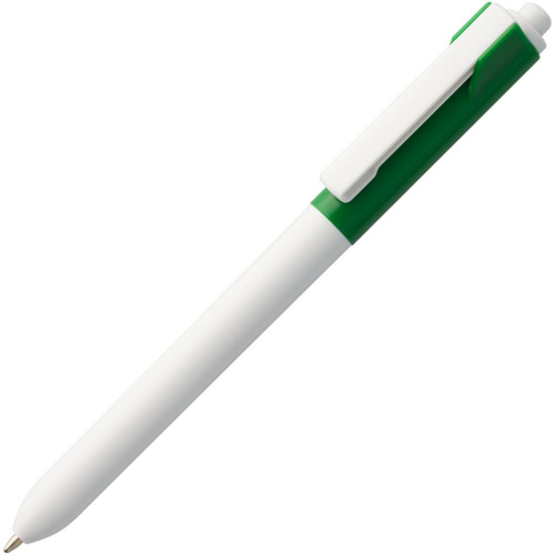Изображение Ручка шариковая Hint Special, белая с зеленым