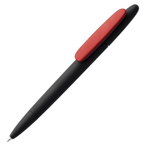 Изображение Ручка шариковая Prodir DS5 TRR-P Soft Touch, черная с красным