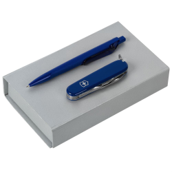 Набор Swiss Made^ офицерский нож и шариковая ручка, синий