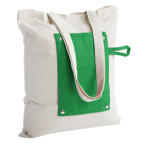 Изображение Холщовая сумка Dropper, складная, зеленая