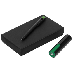 Набор Takeover Black: ручка и аккумулятор, черно-зеленый