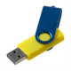 Изображение Флешка Twist Color, желтая с синим, 8 Гб