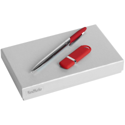 Набор Hand Hunter Give: флешка 8 Гб и ручка, красный