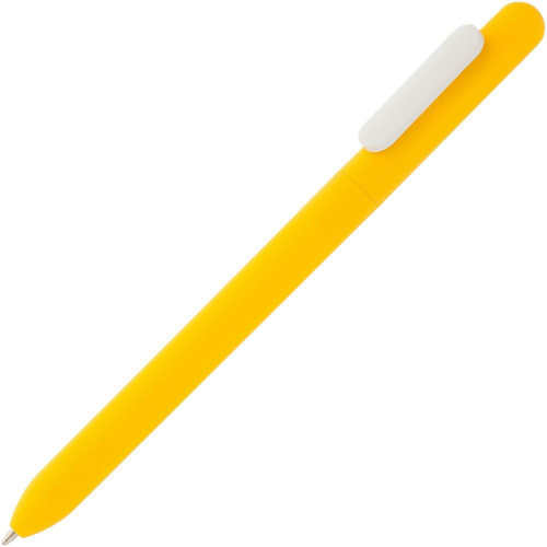 Изображение Ручка шариковая Slider Soft Touch, желтая с белым