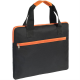 Изображение Конференц-сумка Unit Сontour, черная с оранжевой отделкой