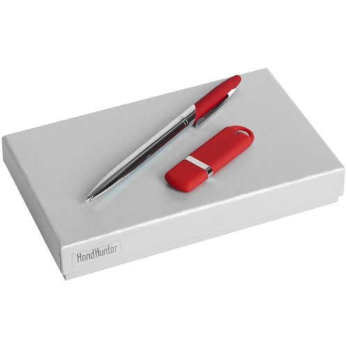 Изображение Набор Hand Hunter Give: флешка 16 Гб и ручка, красный