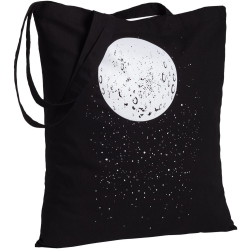 Холщовая сумка Что вечно под Луной с люминесцентным принтом