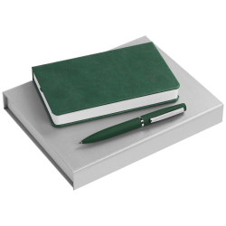 Набор Intact: ежедневник и ручка, зеленый