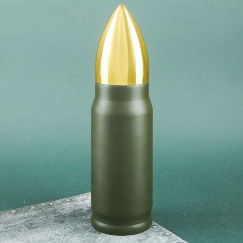 Изображение Термос пуля "Крутому мужику стратегический запас", 350 мл
