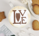 Изображение Трафарет для кофе и выпечки d 8,5 см "Любовь"