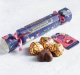 Изображение Шоколадные конфеты в упаковке-конфете "С днем рождения", цветы, 57 г