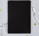 Изображение Скетчбук с чёрными листами "На остановке остановите", кот, 40 листов