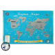 Изображение Карта мира со стирающимся слоем "Веселая кругосветка" в тубусе