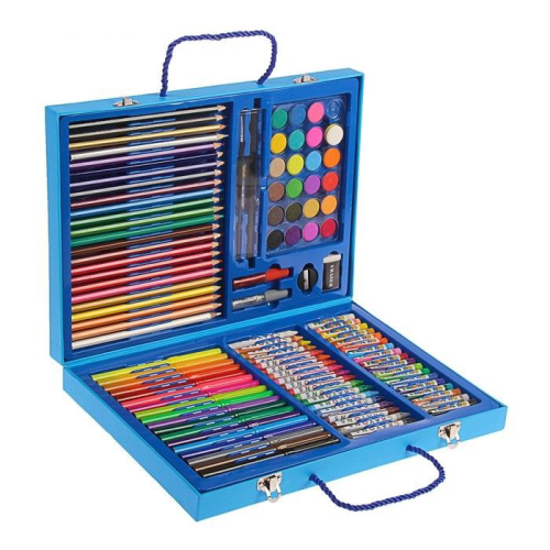 Изображение Набор для рисования в голубой коробке, 122 предмета