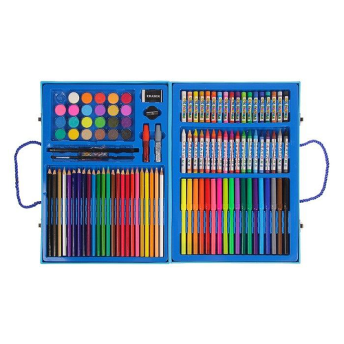 Изображение Набор для рисования в голубой коробке, 122 предмета
