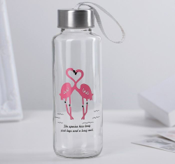 Бутылка для воды "Фламинго", 300 мл