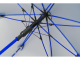 Изображение Зонт двухсторонний трость «Silver Color», полуавтомат, синий