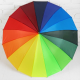 Изображение Зонт полуавтоматический «Радуга», 16 спиц, R = 46 см, разноцветный