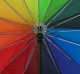 Изображение Зонт полуавтоматический «Радуга», 16 спиц, R = 46 см, разноцветный