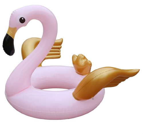 Изображение Надувной фламинго розовый, круг для плавания, 130х90 см