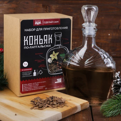 Изображение Набор для приготовления напитка "Коньяк по-латгальски", штоф 500 мл, специи, инструкция