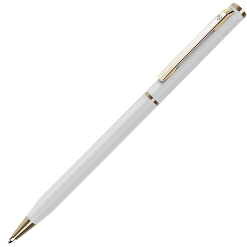 Изображение Ручка шариковая, белый/золотистый, металл
