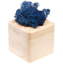 Декоративная композиция GreenBox Wooden Cube, синий