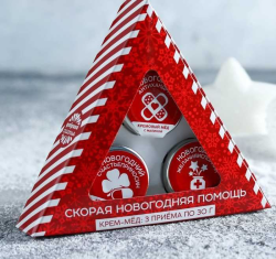 Крем-мёд «Скорая новогодняя помощь», 30 г, 3 шт.