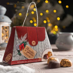 Конфеты шоколадные «Тепла и уюта», в коробке-сумке, 150 г