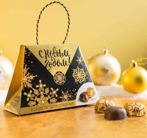 Изображение Шоколадные конфеты в коробке "С новым годом, с новым счастьем"