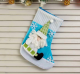 Изображение Носок для подарка "Дед Мороз со снежинками" 19 х 26 см